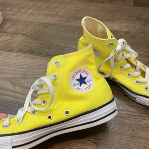yellow converse hightops